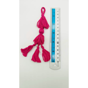 Dark Pink Tassels, Cotton Tassels, Bohemian
